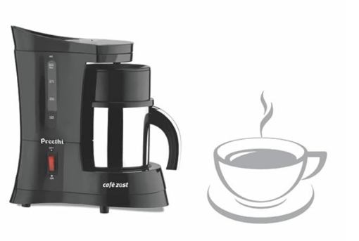 Preethi Cafe Zest CM210 Drip Coffee Maker (Black), 31 Cup - Image 2